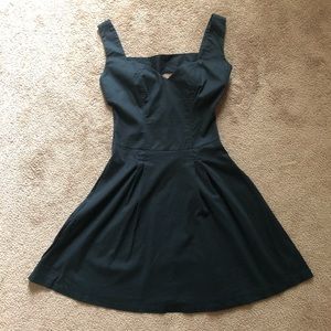 Lux fit and flare black dress